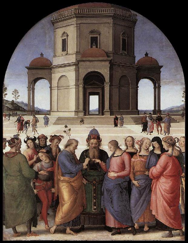 PERUGINO, Pietro Marriage of the Virgin af Germany oil painting art